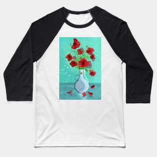 Vase with poppies Baseball T-Shirt